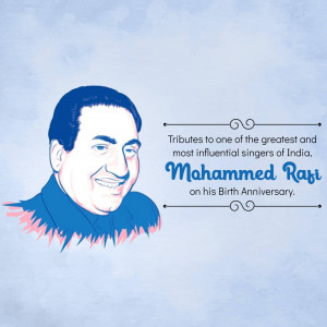 Mohammed Rafi Birth Anniversary Tribute Banner For Threads