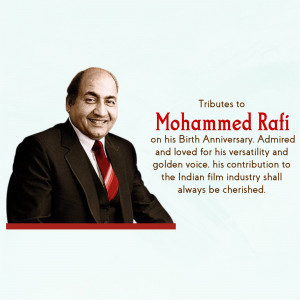 Tribute To Mohammed Rafi Artwork For LinkedIn