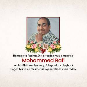 Mohammed Rafi - A Musical Legend Graphic For X