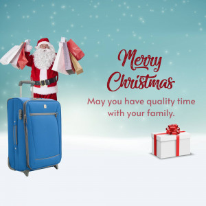 Merry Christmas Travel Wishes Poster For Google Business Profile