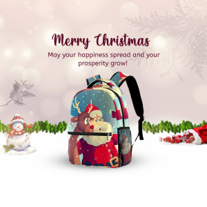 Christmas Backpack Gift Creative Design For WhatsApp