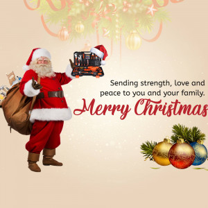 Merry Christmas With Santa And Gifts Artwork For Telegram