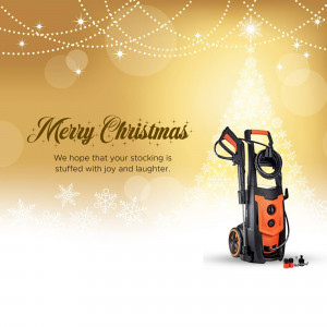 Merry Christmas With A Power Washer Graphic For Pinterest