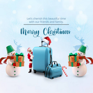 Merry Christmas Travel Wishes Design For Pinterest