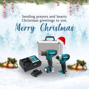 Merry Christmas Power Tool Deal Business Poster For Telegram