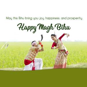 Happy Magh Bihu Greetings Promotional Banner For X