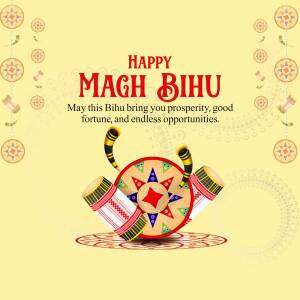 Happy Magh Bihu Greetings Design For X