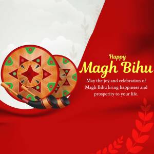 Happy Magh Bihu Greetings Flyer For Google Business Profile