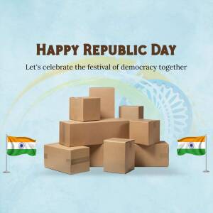 Happy Republic Day - Celebrating Democracy Promotional Banner For Telegram