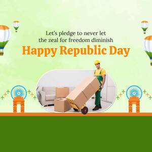 Happy Republic Day - Moving Forward With Freedom Flyer For Threads
