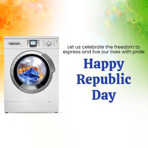 Happy Republic Day - Washing Machine Business Poster For Google Business Profile