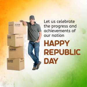 Happy Republic Day - Delivery Worker Banner For Threads