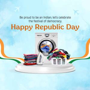 Happy Republic Day Laundry Offer Design For Telegram
