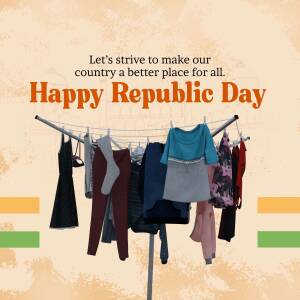 Happy Republic Day - Clothesline Creative Design For Twitter