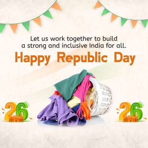 Happy Republic Day - Laundry Service Graphic For Pinterest