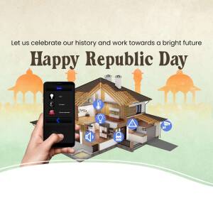 Happy Republic Day - Smart Home Automation Graphic For WhatsApp