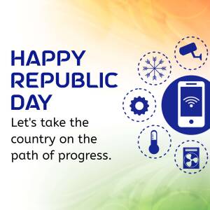 Happy Republic Day - Digital India Banner For Threads
