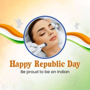 Republic Day Skincare Promotion Post For LinkedIn