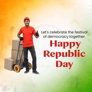 Happy Republic Day - Delivery Person Advertisement For Telegram