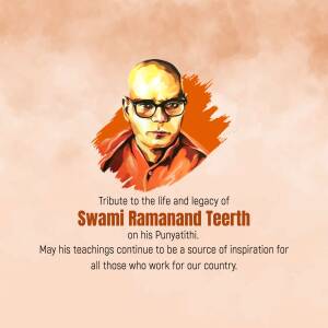 Tribute To Swami Ramanand Teerth Design For Facebook