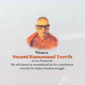 Tribute To Swami Ramanand Teerth Branding Post For WhatsApp