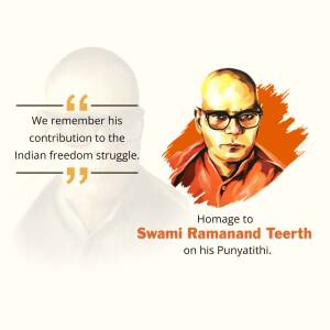 Homage To Swami Ramanand Teerth Template For Twitter