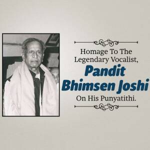 Homage To Pandit Bhimsen Joshi Flyer For Pinterest