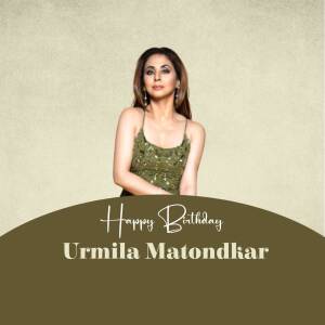 Urmila Matondkar birthday greeting image