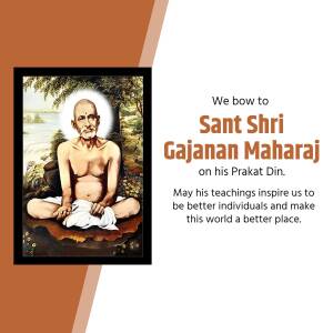Sant Shri Gajanan Maharaj Prakat Din Banner For X