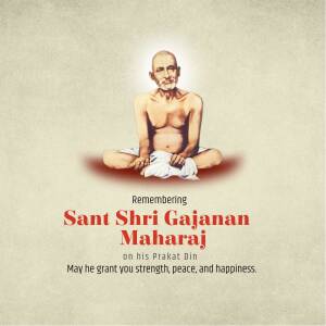 Sant Shri Gajanan Maharaj Prakat Din Post For WhatsApp
