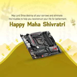 Maha Shivratri greeting with a motherboard