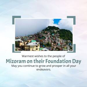 Mizoram Foundation Day Greetings Template For X