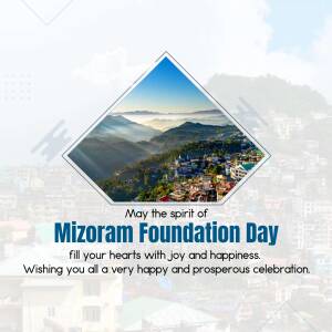 Mizoram Foundation Day Greetings Artwork For Pinterest