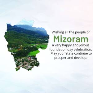 Mizoram Foundation Day Celebration Creative Design For Threads