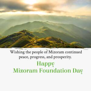 Mizoram Foundation Day Greetings Business Poster For Facebook