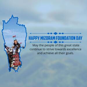 Mizoram Foundation Day Celebration Branding Post For Threads