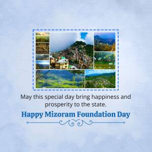 Mizoram Foundation Day Greetings Flyer For Facebook