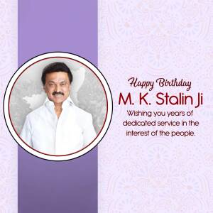 Happy Birthday M.K. Stalin Ji Advertisement For Telegram