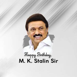 M.K. Stalin Birthday Greeting Post For Google Business Profile