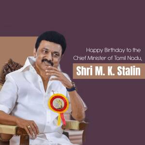 Birthday Wishes To Shri M. K. Stalin Advertisement For Pinterest