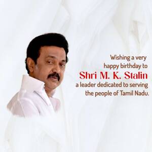 Birthday Wishes To M.K. Stalin Marketing Image For Facebook