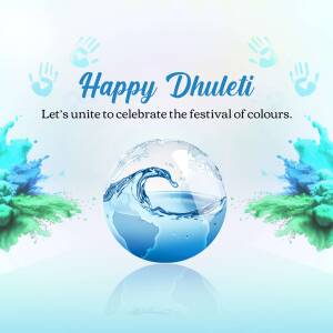 Happy Dhuleti - Festival Of Colors Flyer For Twitter