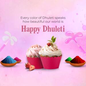 Happy Dhuleti Celebration Template For Twitter
