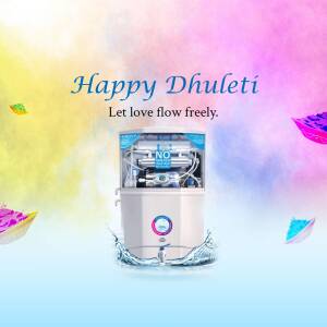 Happy Dhulheti Water Purifier Promotion Business Poster For Google Business Profile