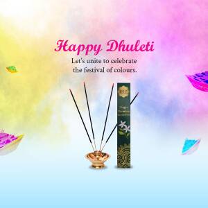 Happy Dhuleti - Festival Of Colors Advertisement For WhatsApp