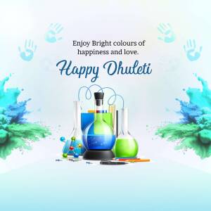 Happy Dhulendi - Science And Celebration Social Media Post For Pinterest