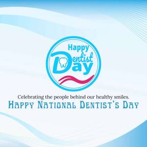 Happy Dentist Day Greeting Advertisement For LinkedIn