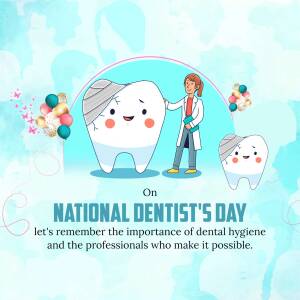 National Dentist's Day - Celebrating Dental Health Social Media Post For WhatsApp
