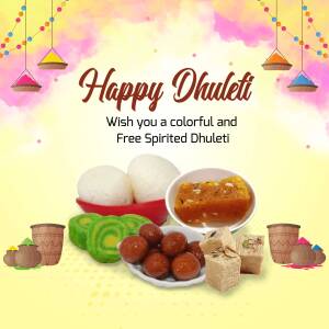 Happy Dhuleti Greetings Template For Threads