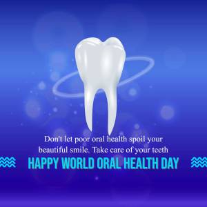 Happy World Oral Health Day Template For Threads